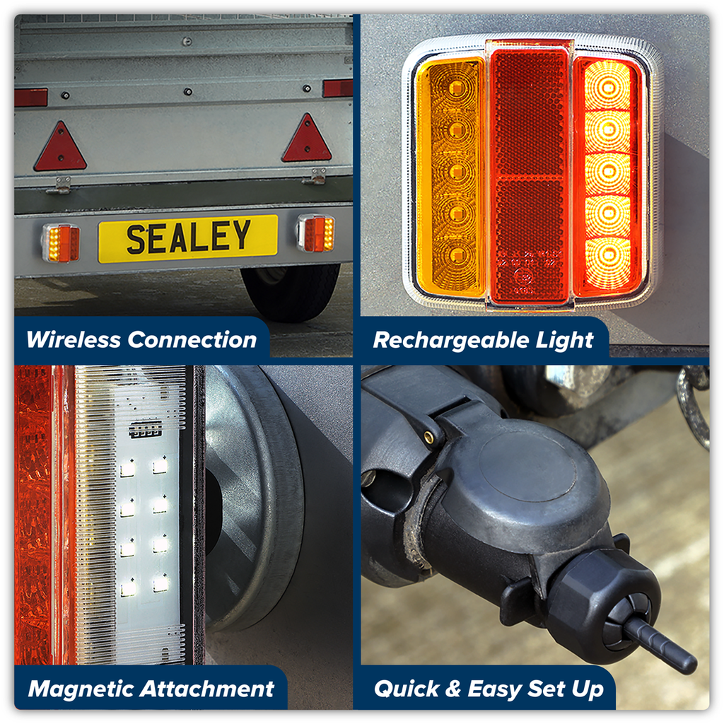 13-Pin Wireless SMD LED Trailer Light Set 2pc TB183LEDW