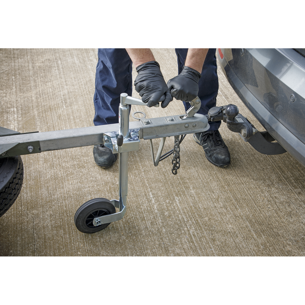Jockey Wheel & Clamp 35mm - 150mm Solid Wheel TB371