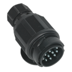 Towing Plug 13-Pin Euro Plastic 12V Twin Inlet TB54