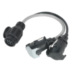 Conversion Lead 13-Pin Euro to 7-Pin N & S Type Plugs 12V TB55
