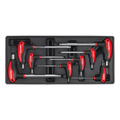 T-Handle Ball-End Hex Key Set with Tool Tray 8pc TBT06