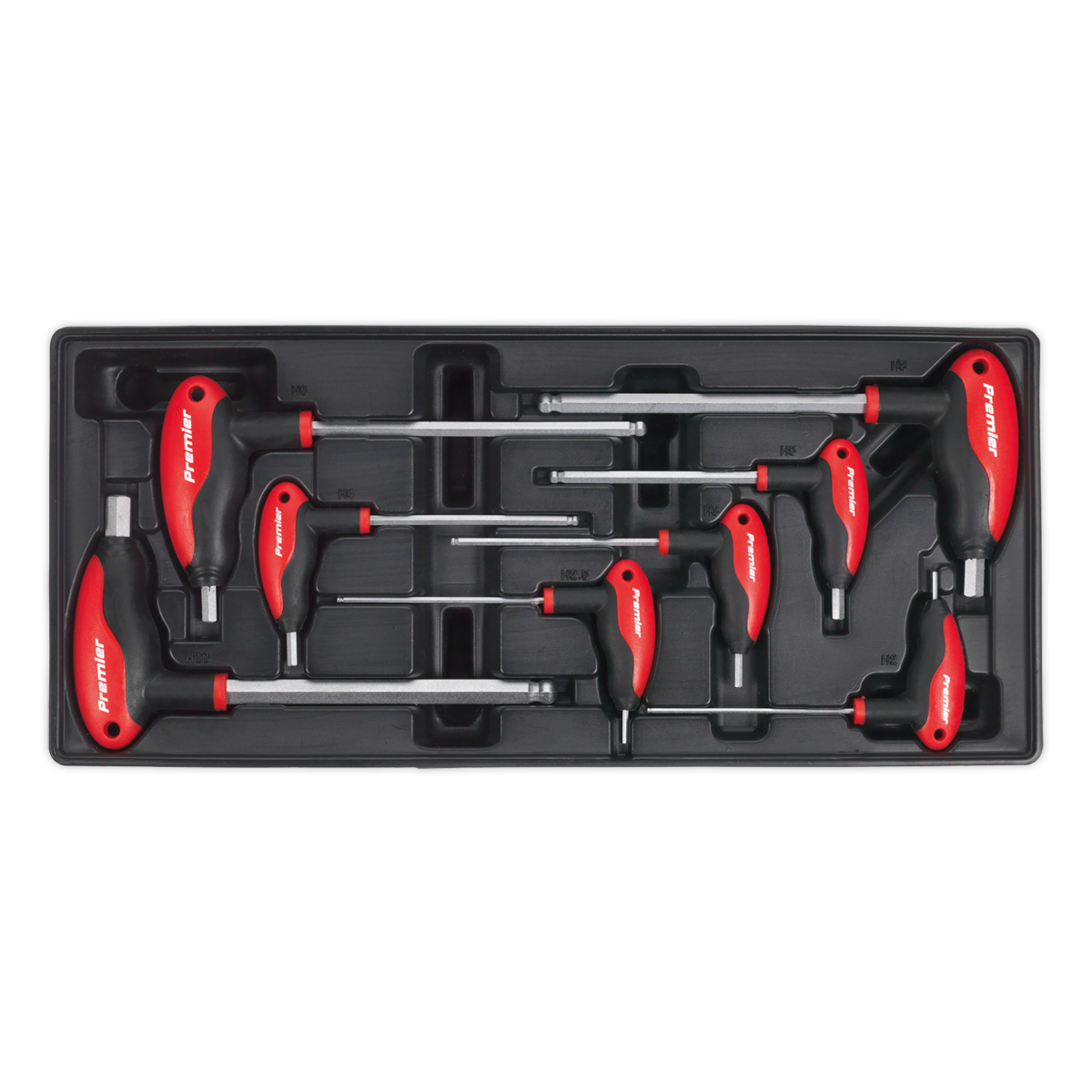 T-Handle Ball-End Hex Key Set with Tool Tray 8pc TBT06