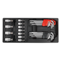 Hex/Ball-End Hex Key & Socket Bit Set with Tool Tray 29pc TBT07