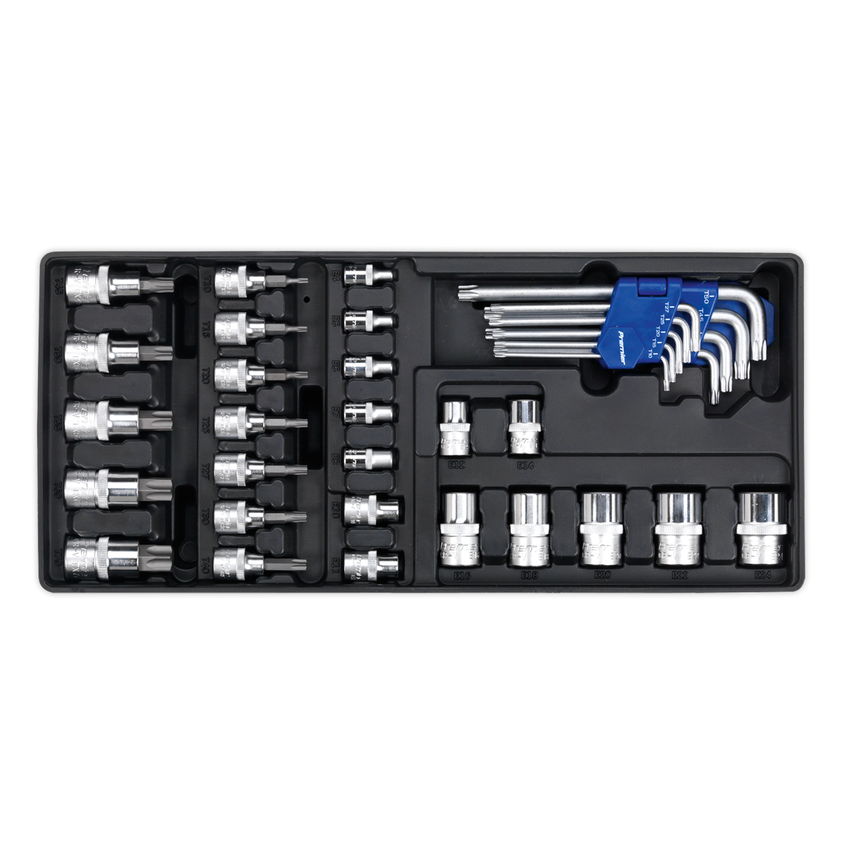 TRX-Star* Key, Socket Bit & Socket Set with Tool Tray 35pc TBT08