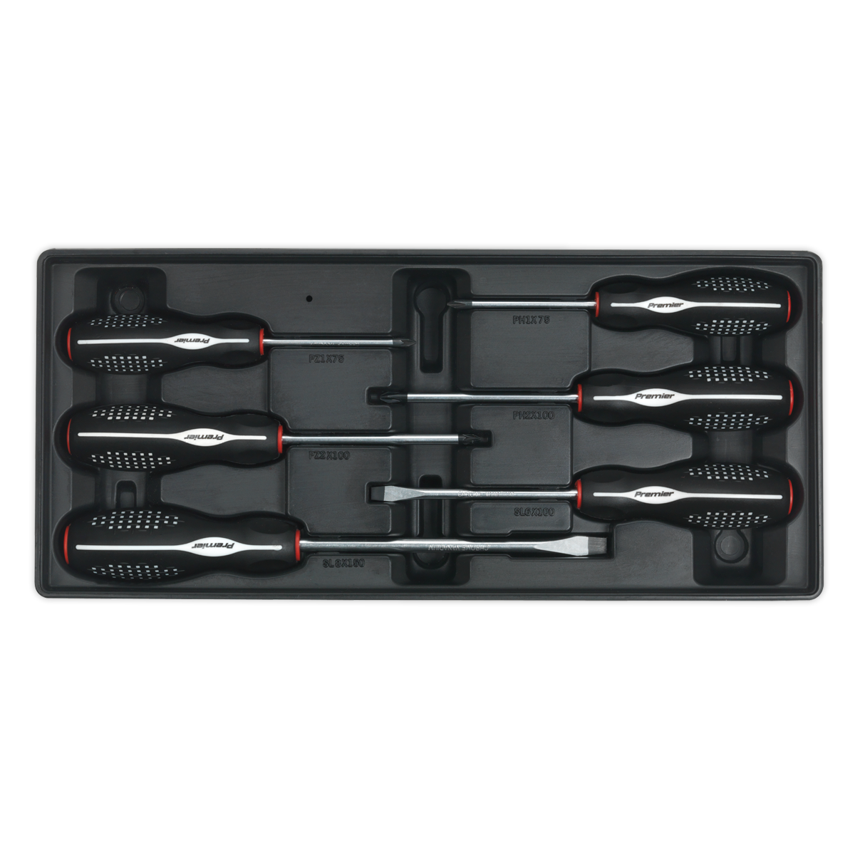 Screwdriver Set with Tool Tray 6pc TBT14