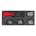 Riveter & Assorted Rivet Set with Tool Tray 400pc TBT15
