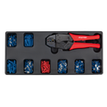 Ratchet Crimper & Assorted Insulated Terminal Set with Tool Tray 325pc TBT16
