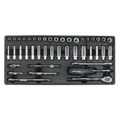 Socket Set with Tool Tray 1/4"Sq Drive 43pc TBT19