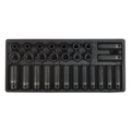 Impact Socket Set with Tool Tray 1/2"Sq Drive 28pc TBT24