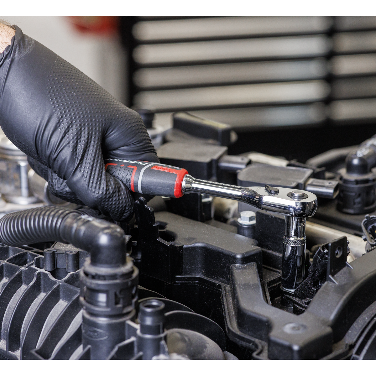 Socket Set with Tool Tray 1/4"Sq Drive 44pc TBT40