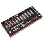 Socket Set with Tool Tray 3/8"Sq Drive 32pc TBT41