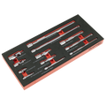 Wobble Extension Bar Set with Tool Tray 1/4", 3/8" & 1/2"Sq Drive 12pc TBT44