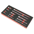 Wobble Extension Bar Set with Tool Tray 1/4", 3/8" & 1/2"Sq Drive 12pc TBT44