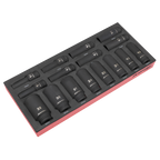 Deep Impact Socket Set with Tool Tray 1/2"Sq Drive 16pc TBT47