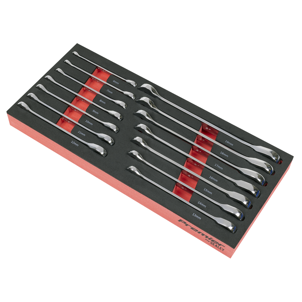 Ratchet Spanner Set with Tool Tray 14pc TBT49