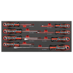 Screwdriver Set with Tool Tray 8pc TBT53