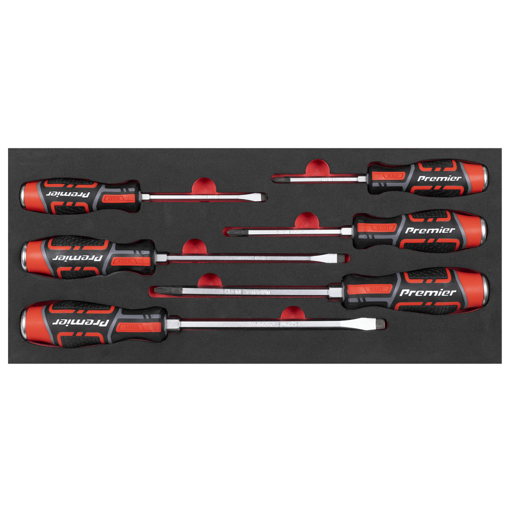 Hammer-Thru Screwdriver Set with Tool Tray 6pc TBT54