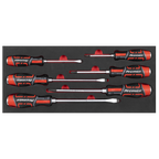 Hammer-Thru Screwdriver Set with Tool Tray 6pc TBT54