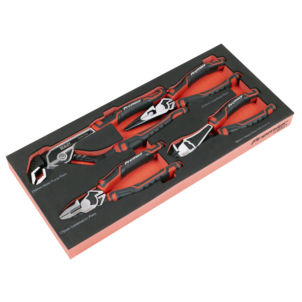 Pliers Set with Tool Tray 4pc TBT56