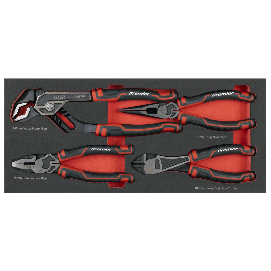 Pliers Set with Tool Tray 4pc TBT56