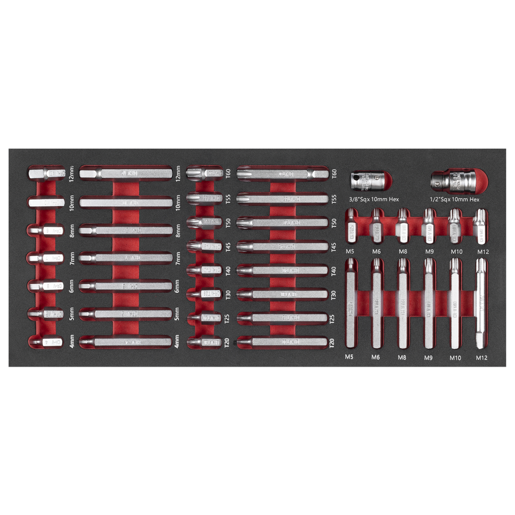 TRX-Star*, Hex & Spline Bit Set with Tool Tray 44pc TBT60