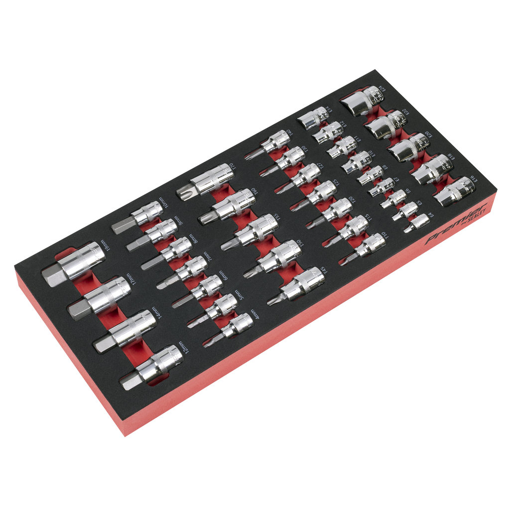 Socket Bit Set with Tool Tray 37pc TBT61