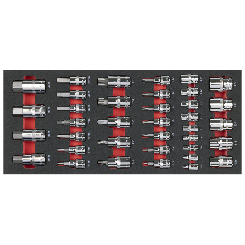 Socket Bit Set with Tool Tray 37pc TBT61
