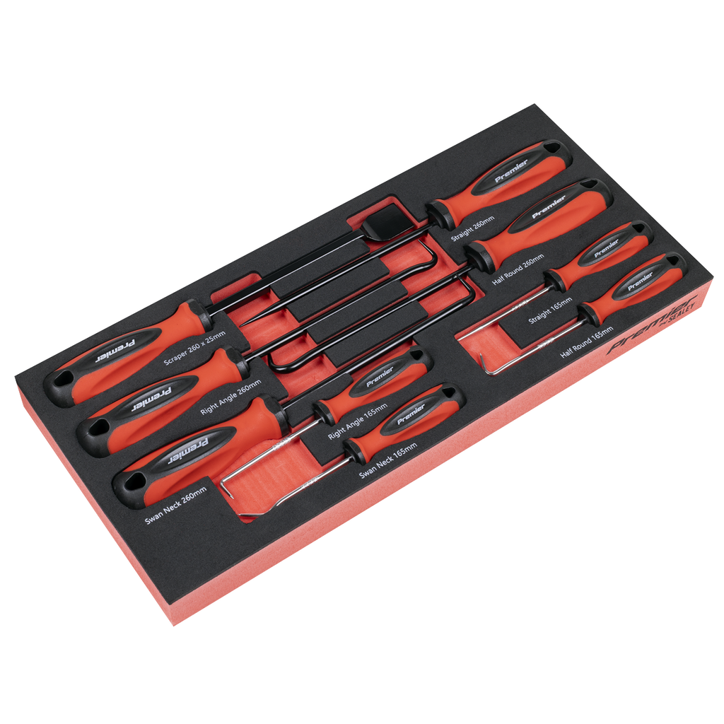 Scraper & Hook Set with Tool Tray 9pc TBT65