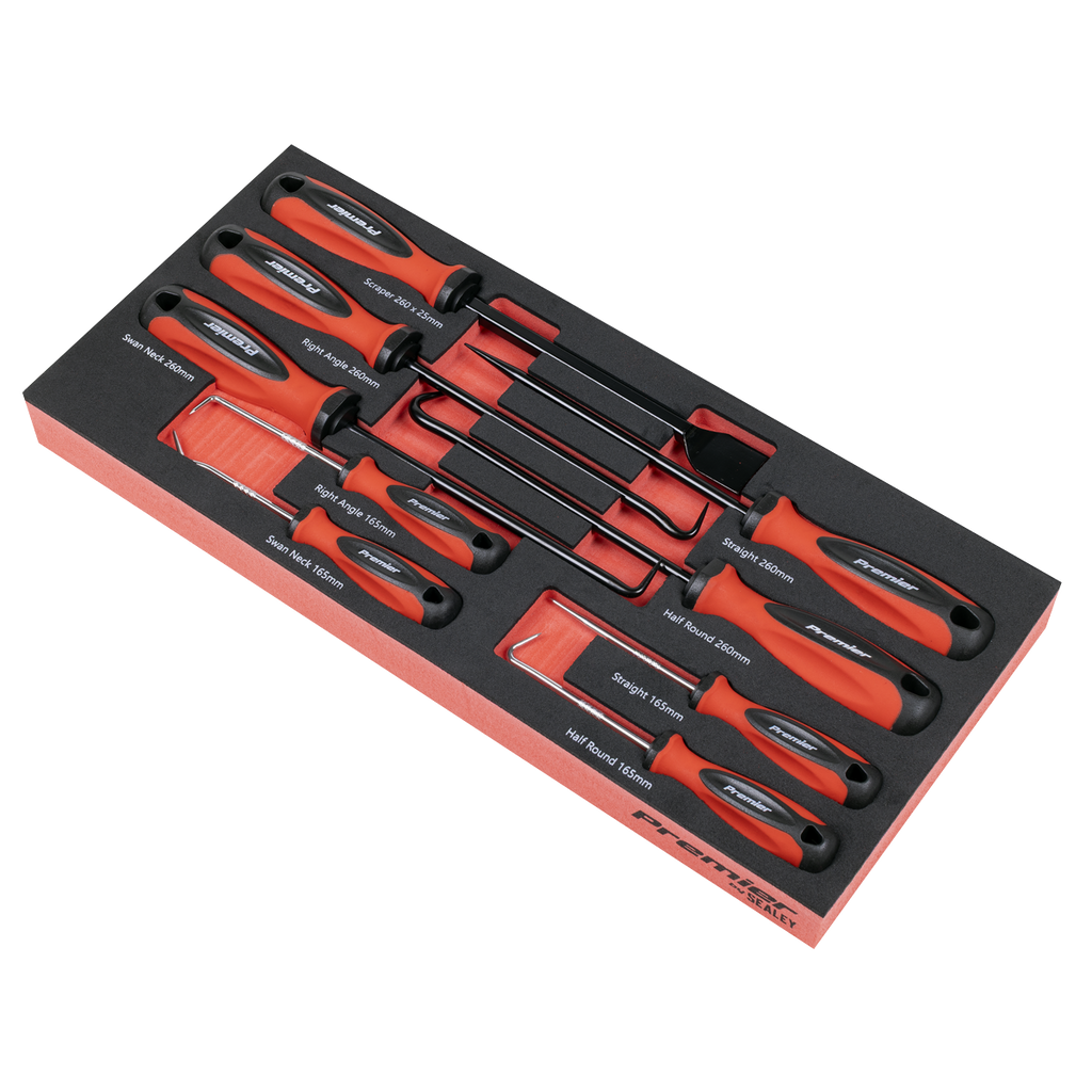 Scraper & Hook Set with Tool Tray 9pc TBT65