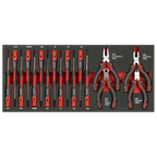 Precision Screwdriver & Mini Pliers Set with Tool Tray 17pc TBT67