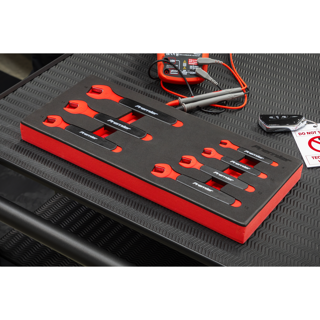 Insulated Open-End Spanner Set with Tool Tray 7pc - VDE Approved TBTE03
