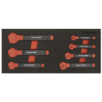 Insulated Open-End Spanner Set with Tool Tray 7pc - VDE Approved TBTE03