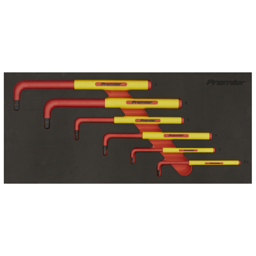 Insulated Hex Key Set with Tool Tray 6pc - VDE Approved TBTE05