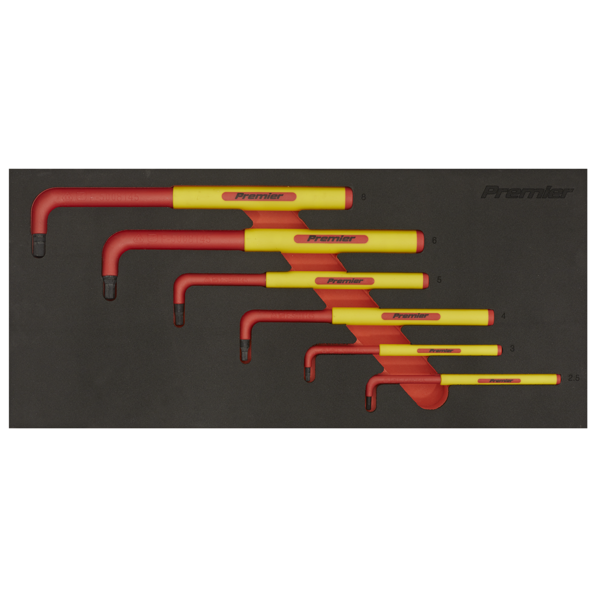 Insulated Hex Key Set with Tool Tray 6pc - VDE Approved TBTE05