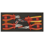 Insulated Pliers Set with Tool Tray 4pc - VDE Approved TBTE07