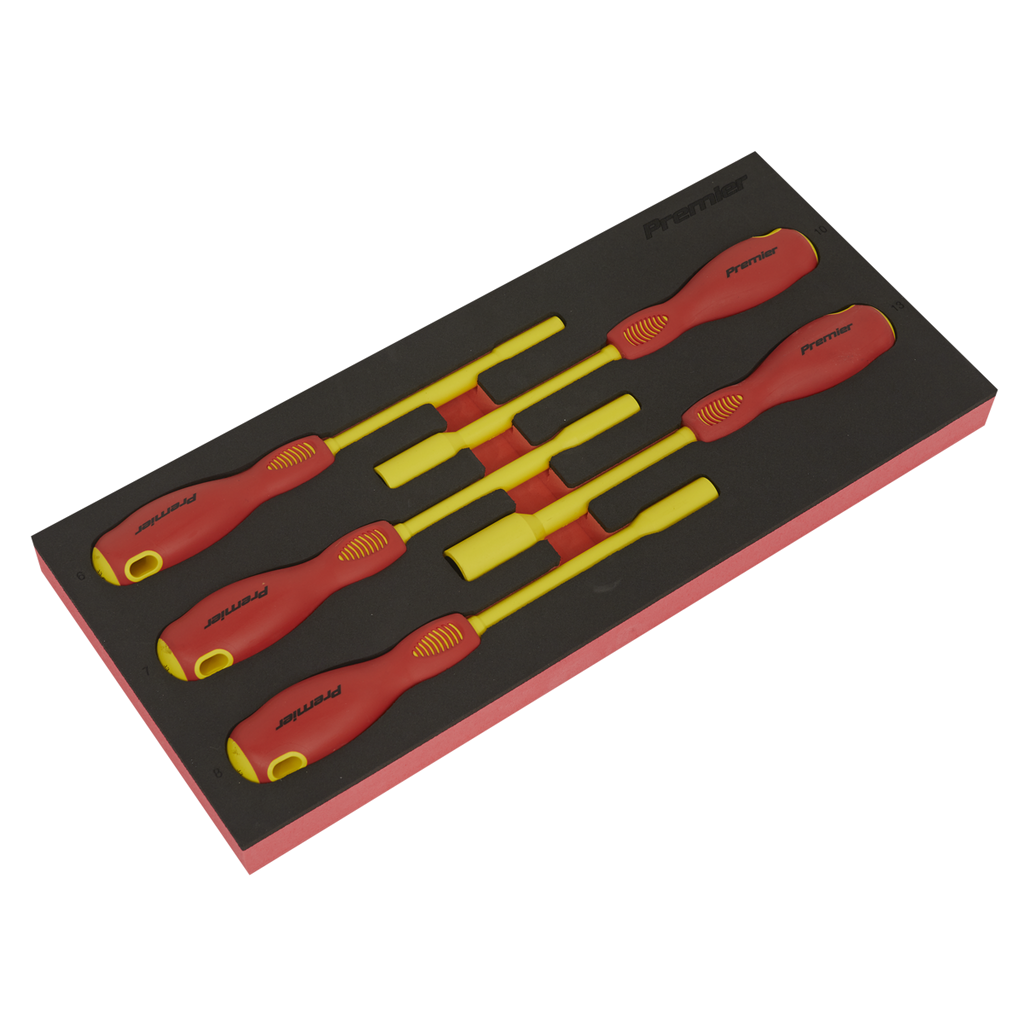 Insulated Nut Driver Set with Tool Tray 5pc - VDE Approved TBTE08