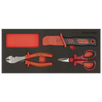 Insulated Cutting Set with Tool Tray 3pc - VDE Approved TBTE09