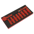 Insulated Socket Set with Tool Tray 1/2"Sq Drive 10pc - VDE Approved TBTE11
