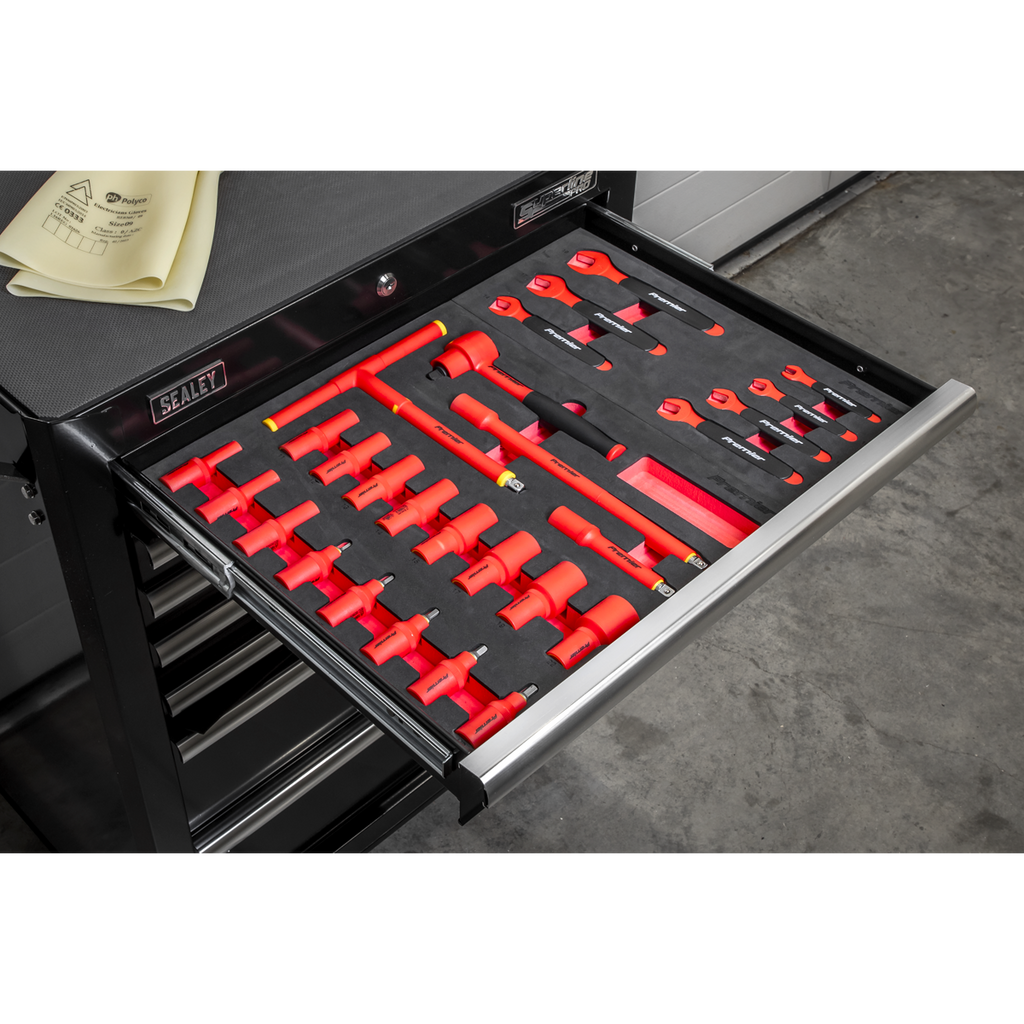 Rollcab 7 Drawer with Insulated Tool Kit 63pc TBTECOMBO2