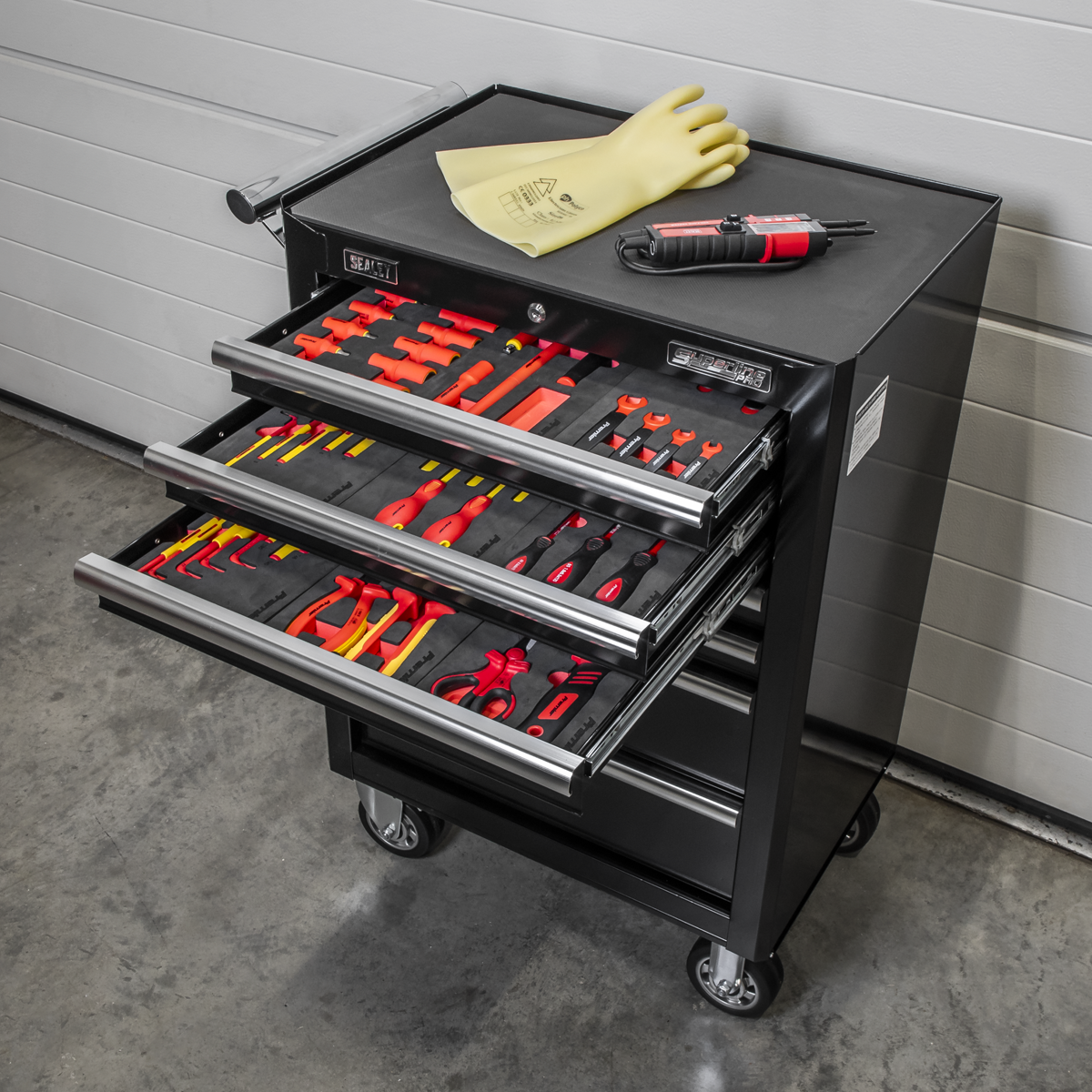 Rollcab 7 Drawer with Insulated Tool Kit 63pc TBTECOMBO2