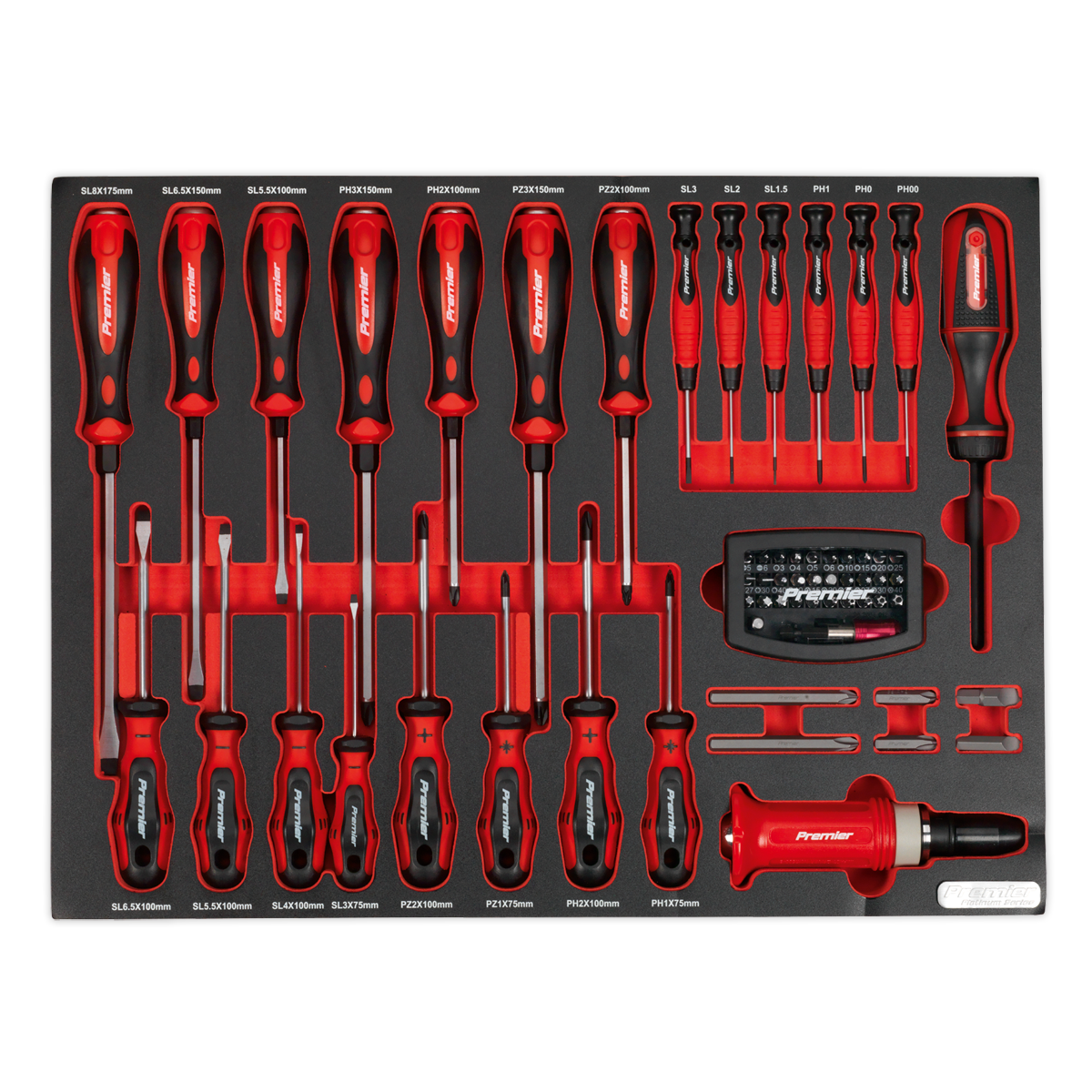 Screwdriver Set with Tool Tray 72pc TBTP04