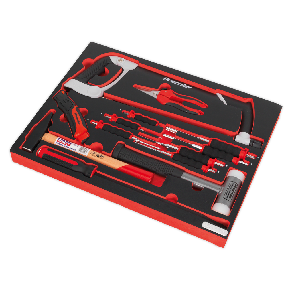 Hacksaw, Hammers & Punch Kit with Tool Tray 13pc TBTP06EU