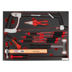 Hacksaw, Hammers & Punch Kit with Tool Tray 13pc TBTP06UK