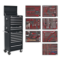 Tool Chest Combination 14 Drawer with 446pc Tool Kit - Black TBTPCOMBO2