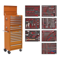 Tool Chest Combination 14 Drawer with 446pc Tool Kit - Orange TBTPCOMBO4