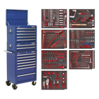 Tool Chest Combination 14 Drawer with 446pc Tool Kit - Blue TBTPCOMBO5
