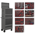 Tool Chest Combination 14 Drawer with 446pc Tool Kit - Grey TBTPCOMBO6