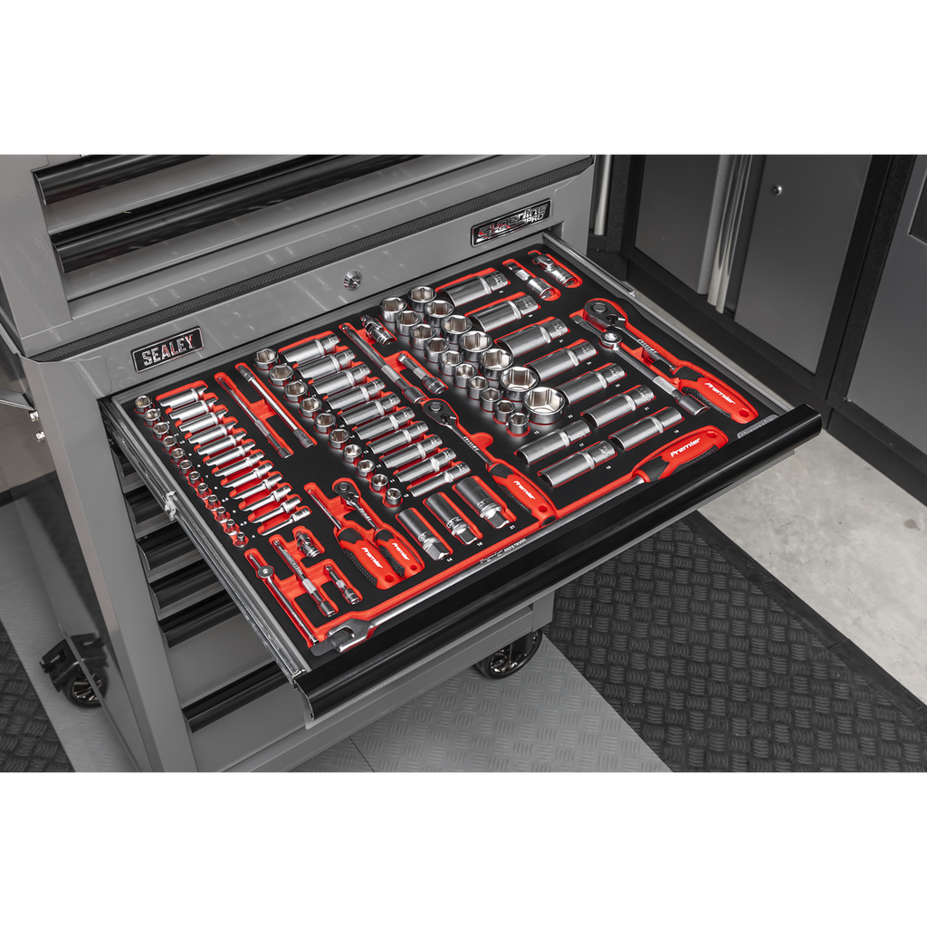 Tool Chest Combination 14 Drawer with 446pc Tool Kit - Grey TBTPCOMBO6