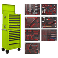 Tool Chest Combination 14 Drawer with 446pc Tool Kit - Green TBTPCOMBO7