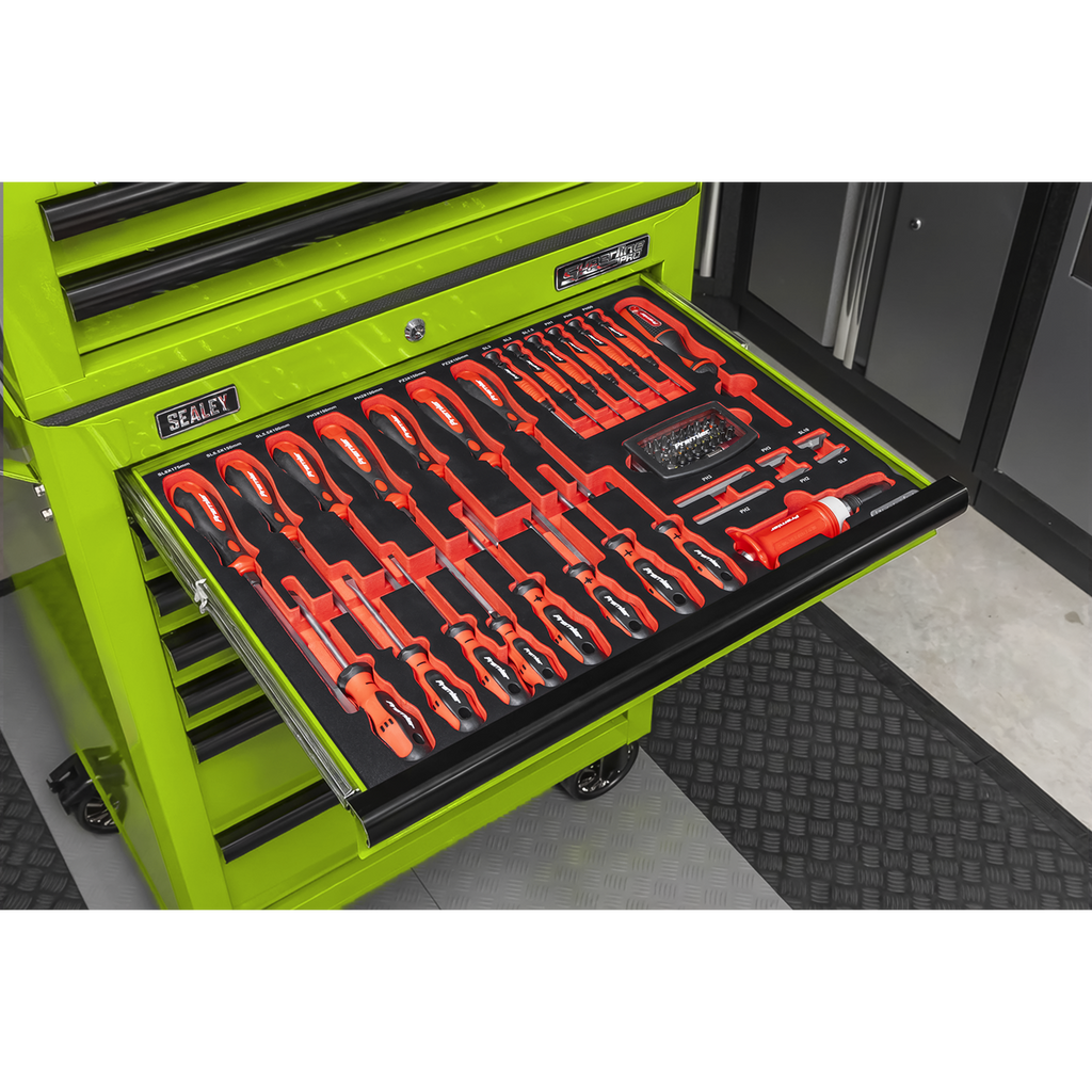 Tool Chest Combination 14 Drawer with 446pc Tool Kit - Green TBTPCOMBO7